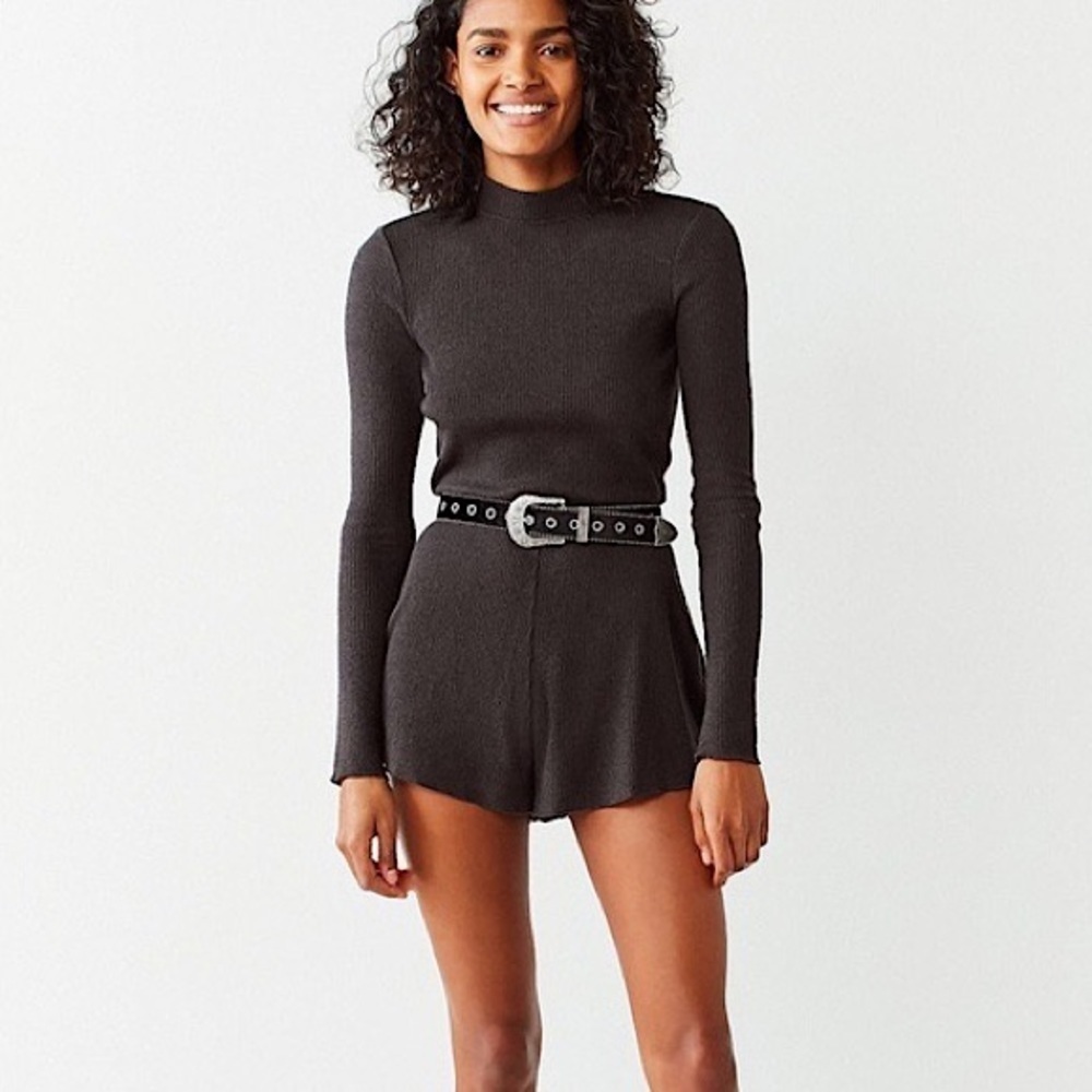 Nwt Urban Outfitters Out From Under Plush Ribbed Romper in Rose Women’s Small